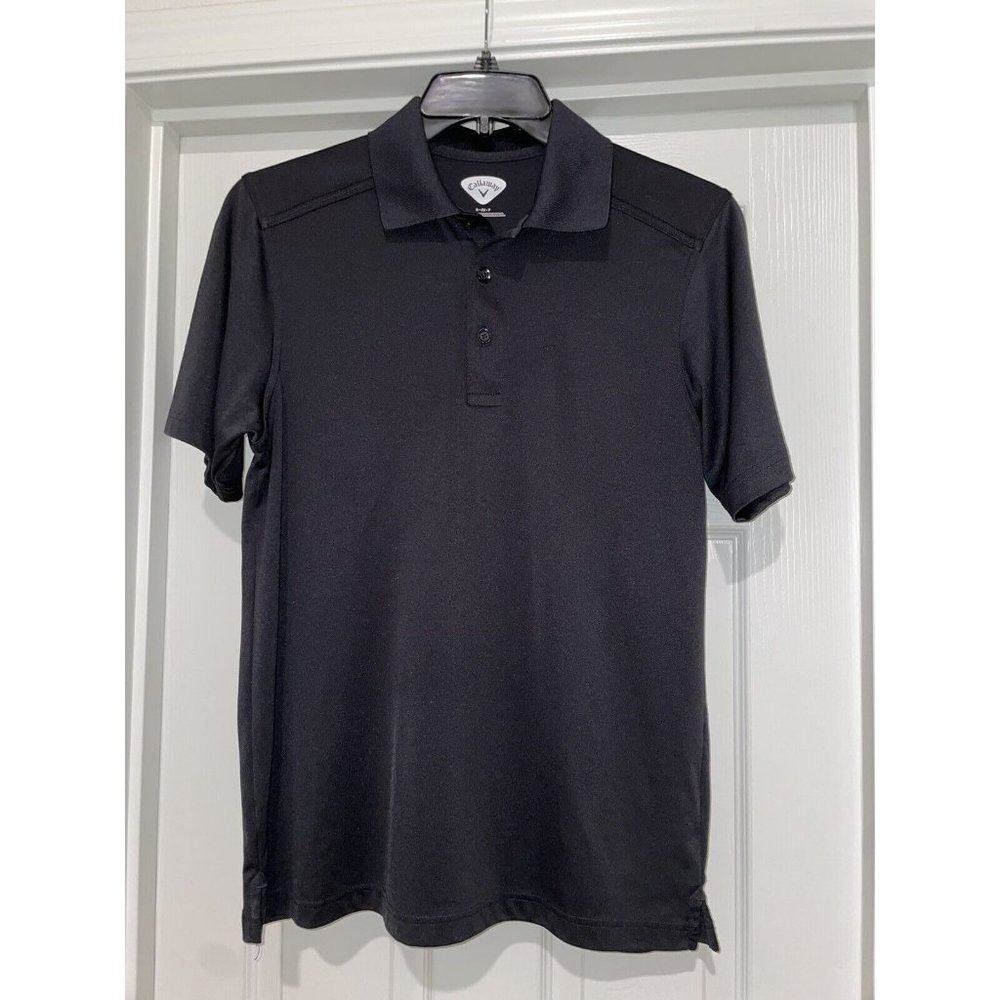 Callaway Men’s Small Black Golf Polo Shirt Short Sleeve Polyester